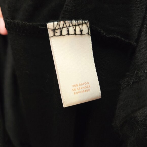 LC Lauren Conrad Black Soft Stretchy Keyhole Blouse L - Picture 8 of 8